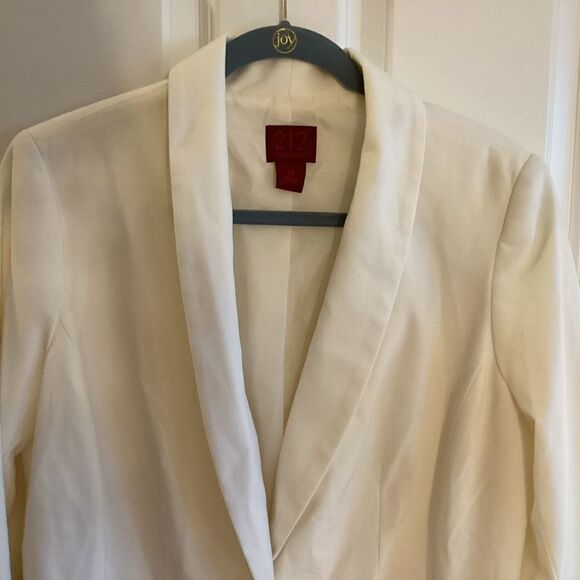NWOT. 212 Collection Brand Women’s 12 Single Button Fully Lined Eggshell Blazer - Picture 3 of 9
